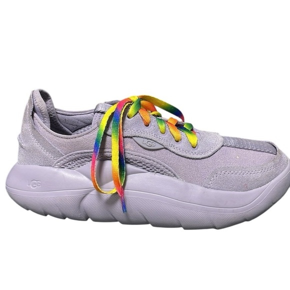 UGG Shoes Sneakers Purple LA Cloud Size 9 Rainbow Laces - Picture 5 of 10